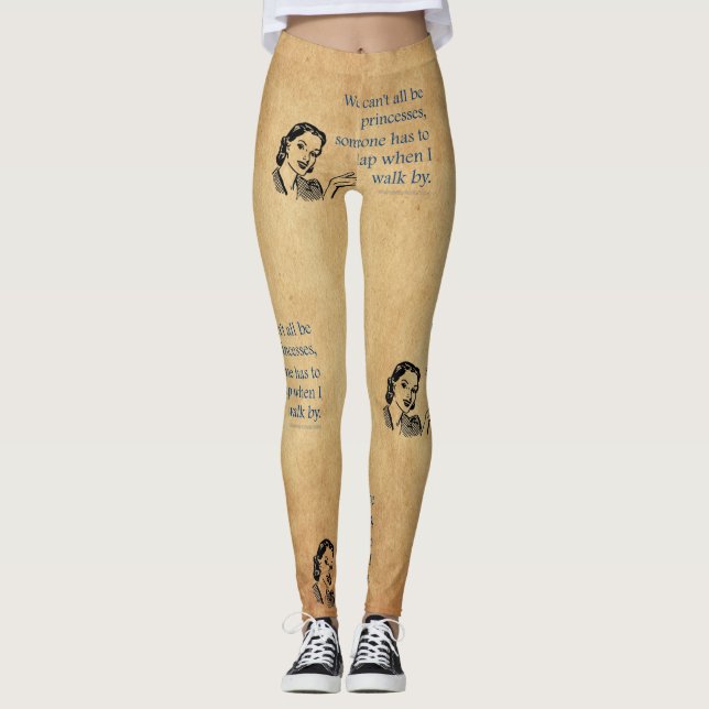 SlipperyJoe's prinsessor applåderar vintage affisc Leggings (Framsida)