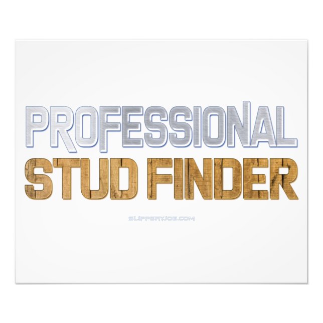 SlipperyJoes Professionell Stud Finder wood 3-D th Fototryck (Framsidan)
