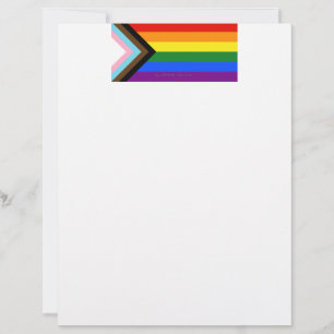 SlipperyJoe's Progress Pride Flag sex klassiska ho Brevhuvud
