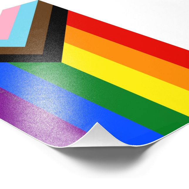 SlipperyJoe's Progress Pride Flag sex klassiska ho Fototryck (Hörn)