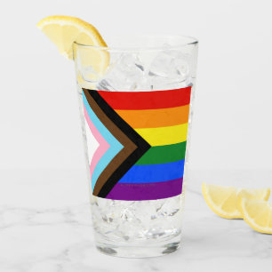 SlipperyJoe's Progress Pride Flag sex klassiska ho Glaskopp