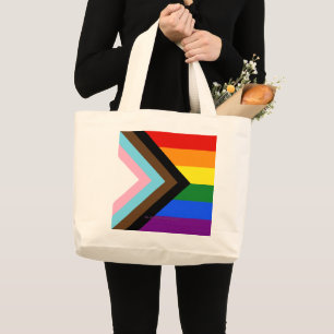 SlipperyJoe's Progress Pride Flag sex klassiska ho Jumbo Tygkasse