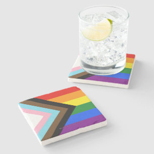 SlipperyJoe's Progress Pride Flag sex klassiska ho Stenunderlägg