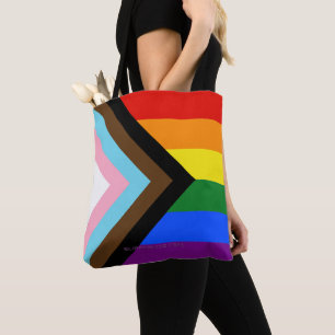 SlipperyJoe's Progress Pride Flag sex klassiska ho Tygkasse