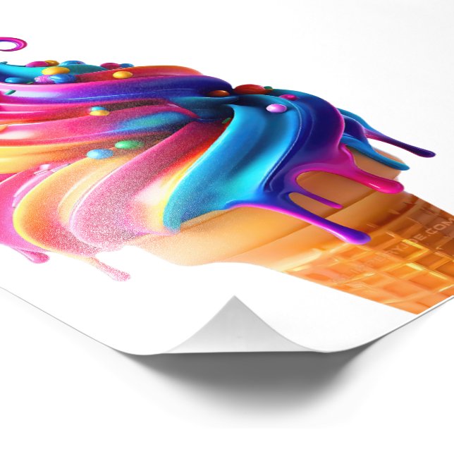 SlipperyJoes pulserande glassmat klassiskt Fototryck (Hörn)