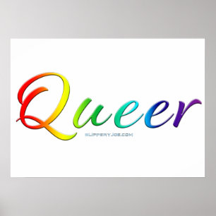 SlipperyJoe's queera stolthetsfärger ord stolt sym Poster