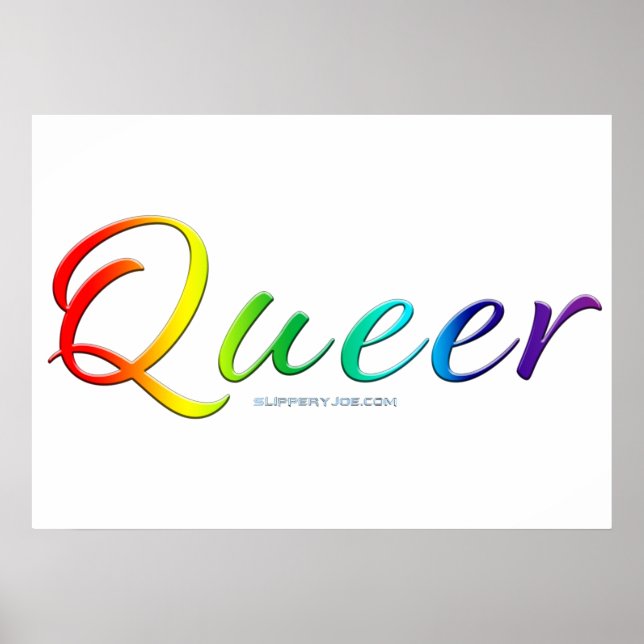 SlipperyJoe's queera stolthetsfärger ord stolt sym Poster (Framsidan)