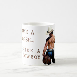 SlipperyJoe's rädda häst rid halm cowboy hatt mus Kaffemugg