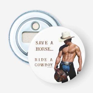 SlipperyJoes rädda häst rid halm cowboyhatt mus Flasköppnare