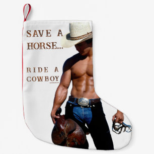 SlipperyJoe's rädda häst rid halm cowboyhatt mus Liten Julstrumpa