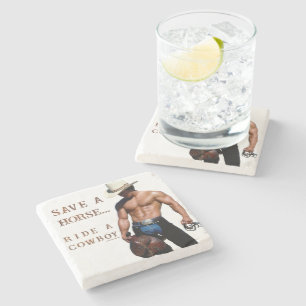 SlipperyJoes rädda häst rid halm cowboyhatt mus Stenunderlägg