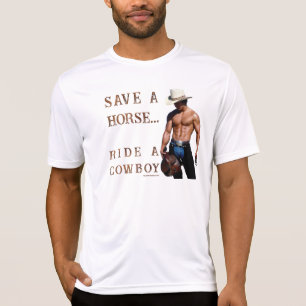 SlipperyJoe's rädda häst rid halm cowboyhatt mus T Shirt