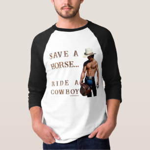 SlipperyJoe's rädda häst rid halm cowboyhatt mus T Shirt