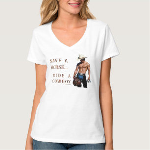 SlipperyJoe's rädda häst rid halm cowboyhatt mus T Shirt