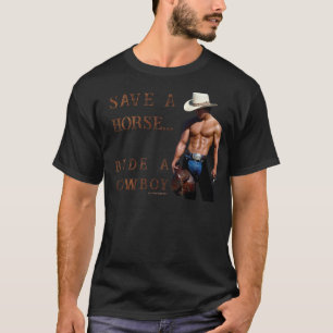 SlipperyJoes rädda häst rid halm cowboyhatt mus T Shirt
