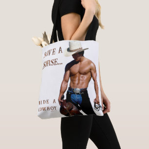 SlipperyJoe's rädda häst rid halm cowboyhatt mus Tygkasse