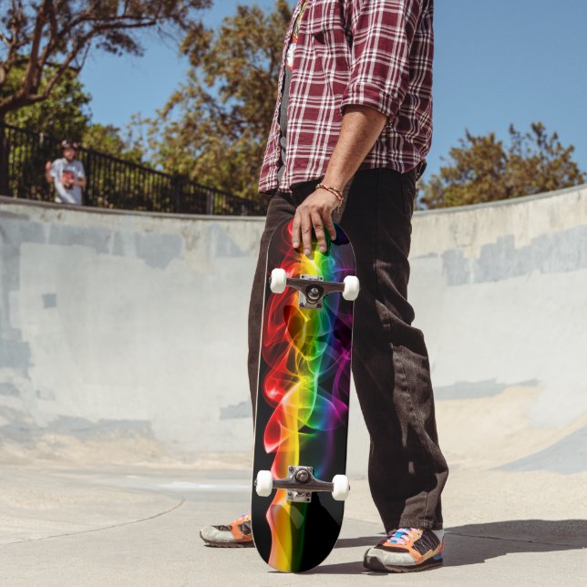 SlipperyJoe's Rainbow rökgas krusning regnbåge c Mini Skateboard Bräda 18,5 Cm (Utomhus 2)