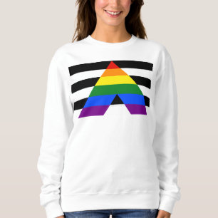 SlipperyJoes raka allierade flagga slät regnbåge g T Shirt