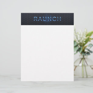 SlipperyJoe's Raunch metallic blue brev d Brevhuvud