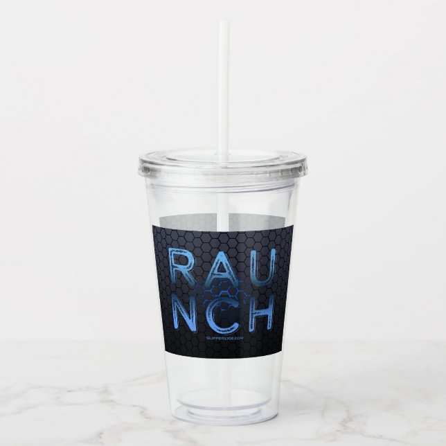 SlipperyJoe's Raunch metallic blue brev d Take Away Mugg (Framsida)