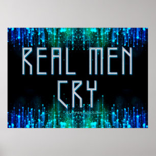 SlipperyJoe's real manar gråter tårar svarta blå a Poster