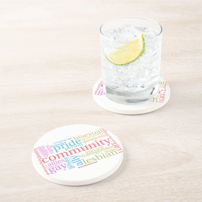 SlipperyJoe's regnbåge LGBTQ+ community-molnet ord Underlägg (Sidan)