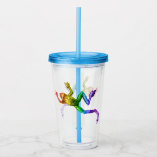 SlipperyJoes regnbågsfärgade groda renderad skulpt Take Away Mugg