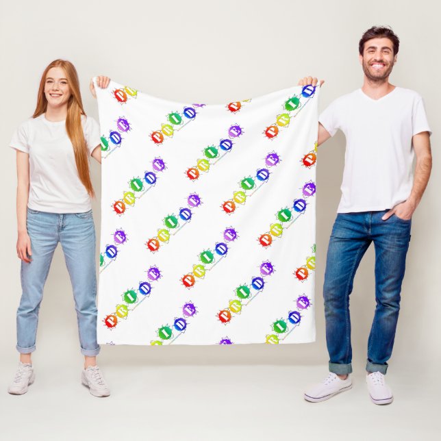 SlipperyJoe's regnbågsfärgade pride-skylt brister  Fleecefilt (På plats)