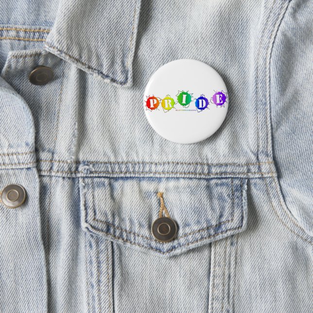 SlipperyJoes regnbågsfärgade pride-skylt sprutar u Knapp (In Situ)