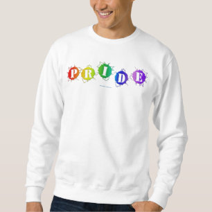 SlipperyJoes regnbågsfärgade pride-skylt sprutar u Lång Ärmad Tröja
