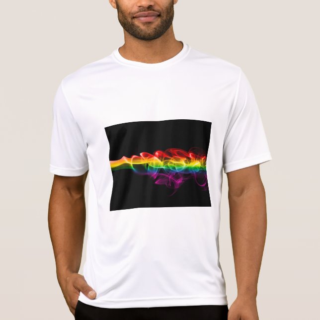 SlipperyJoes rökande regnbåge-färg firar T Shirt (Framsida)