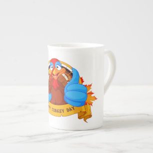 SlipperyJoe's roliga serieteckning Thanksgiving-de Benporslin Mugg