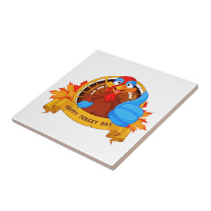 SlipperyJoe's roliga serieteckning Thanksgiving-de Kakelplatta