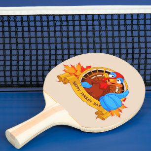 SlipperyJoe's roliga serieteckning Thanksgiving-de Pingisracket