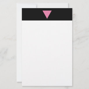 SlipperyJoe's rosa triangelflagga ljust rosa symbo Brevpapper