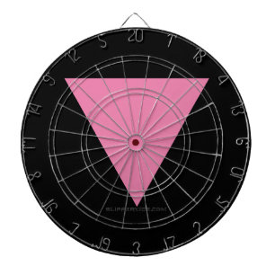 SlipperyJoe's rosa triangelflagga ljust rosa symbo Darttavla