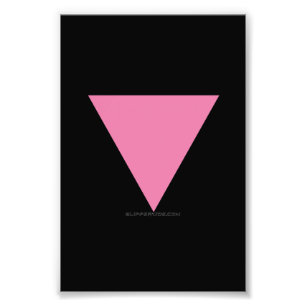 SlipperyJoe's rosa triangelflagga ljust rosa symbo Fototryck
