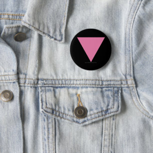 SlipperyJoe's rosa triangelflagga ljust rosa symbo Knapp