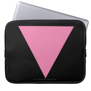 SlipperyJoe's rosa triangelflagga ljust rosa symbo Laptop Fodral