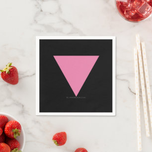 SlipperyJoe's rosa triangelflagga ljust rosa symbo Pappersservett