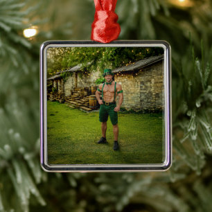 SlipperyJoe's Saint Patrick's Day festiva tomte Julgransprydnad Metall