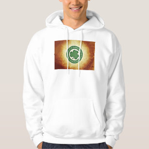 SlipperyJoe's Saint Patrick's Day glansiga treklöv Hoodie