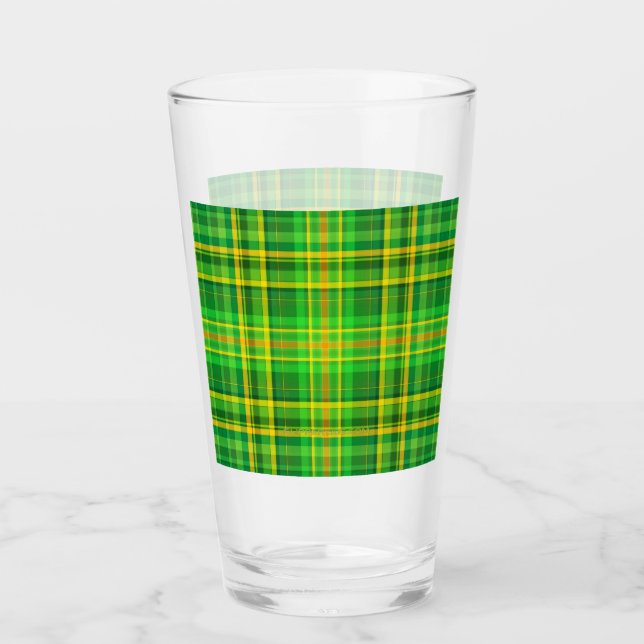 SlipperyJoe's Saint Patrick's Day green-yellow pla Glaskopp (Framsida)