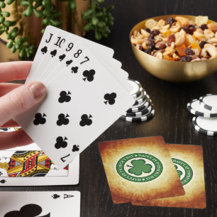 SlipperyJoe's Saint patrick's day grönt tre löv Casinokort