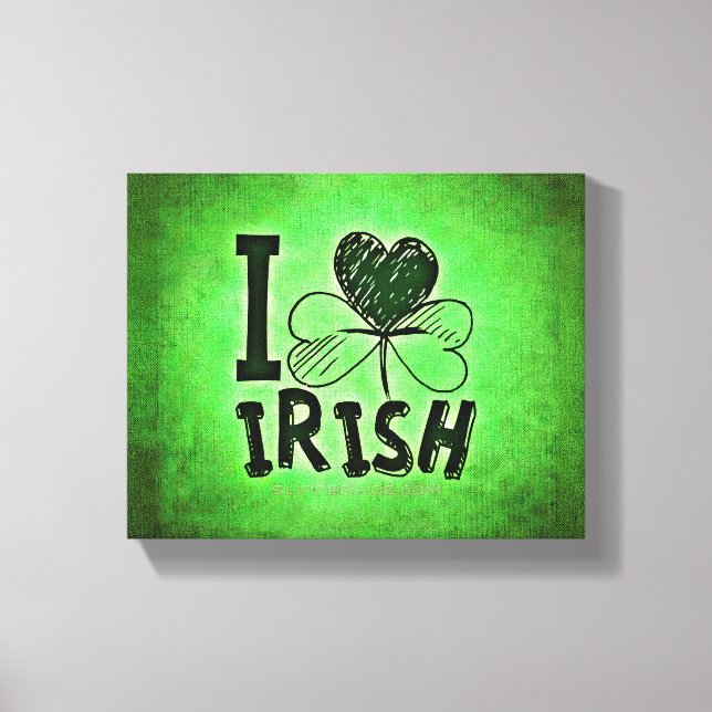 SlipperyJoe's Saint Patrick's Day holiday Irish pr Canvastryck (Framsida)