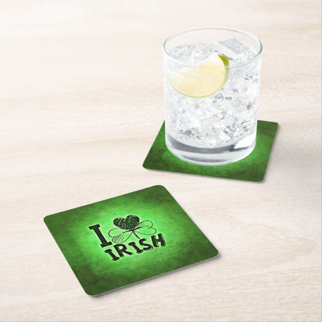 SlipperyJoes Saint Patrick's Day semester irländsk Underlägg Papper Kvadrat (Insitu)