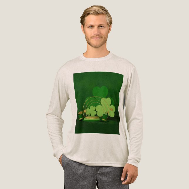 SlipperyJoe's Saint Patrick's Day theme leprechaun T Shirt (Hel framsida)