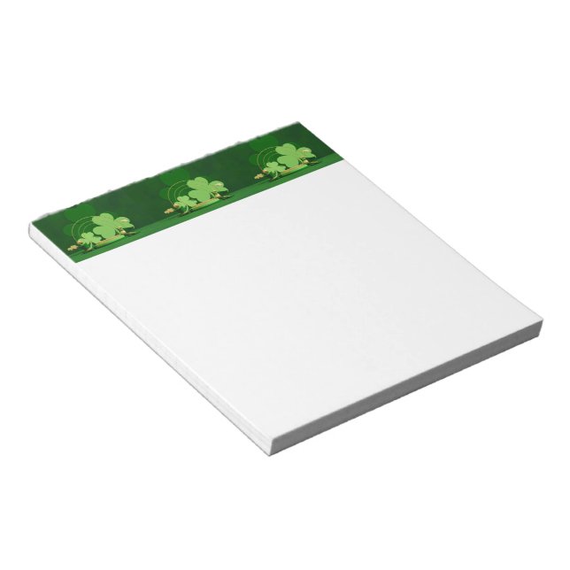 SlipperyJoe's Saint patrick's day trelöv clove Anteckningsblock (Vinklad)