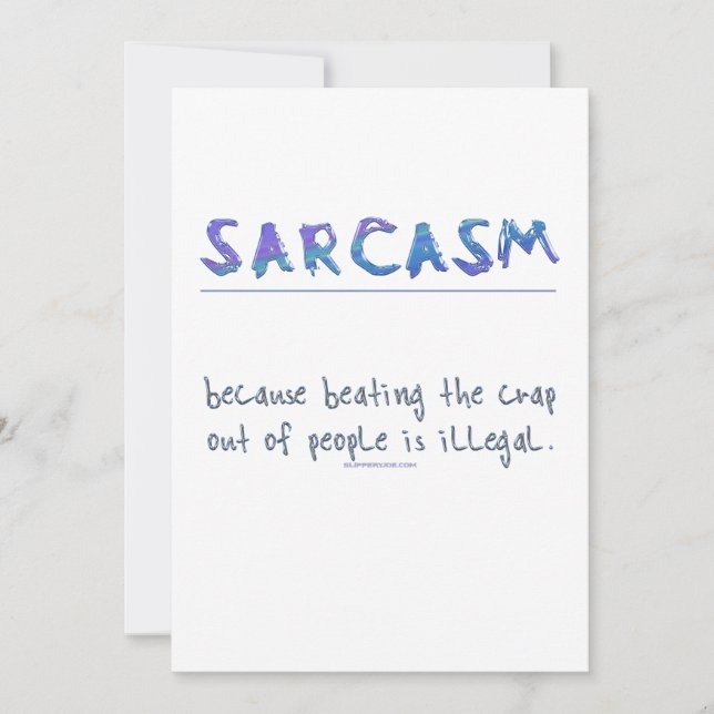 SlipperyJoe's Sarcasm lustiga slogan som säger lek Julkort (Framsida)