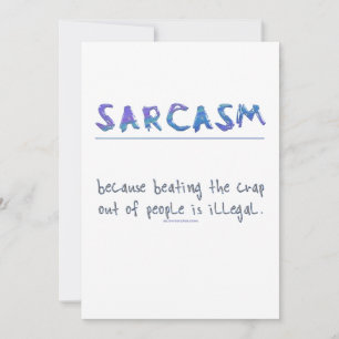 SlipperyJoe's Sarcasm lustiga slogan som säger lek Julkort